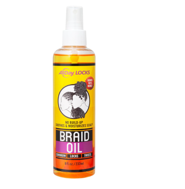 AllDay Locks Braid Oil (8 oz) Moisturizes, Strengthens Hair & Scalp AllDay Locks Braid Oil (8 oz) Moisturizes, Strengthens Hair & Scalp