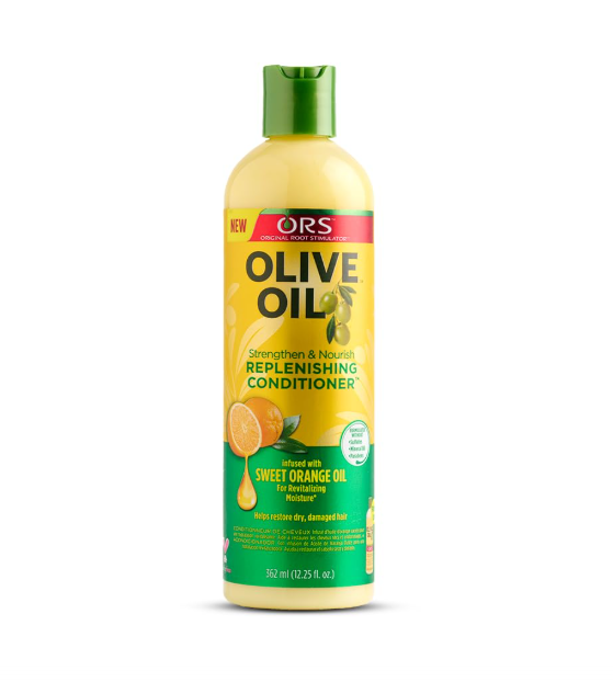 ORS Olive Oil Moisture Restore Creamy Aloe Shampoo – Strengthen & Nourish Replenishing Conditioner Infused with Sweet Orange Oil – Bundle (4)