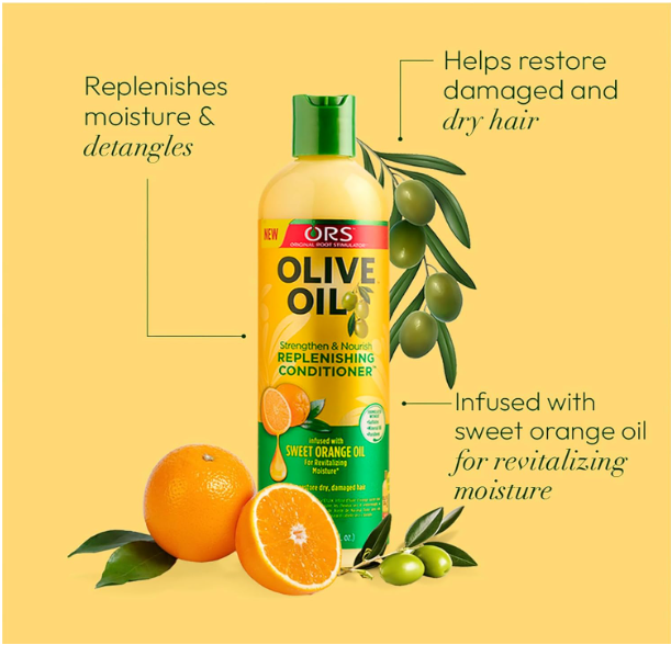 ORS Olive Oil Moisture Restore Creamy Aloe Shampoo – Strengthen & Nourish Replenishing Conditioner Infused with Sweet Orange Oil – Bundle (5)